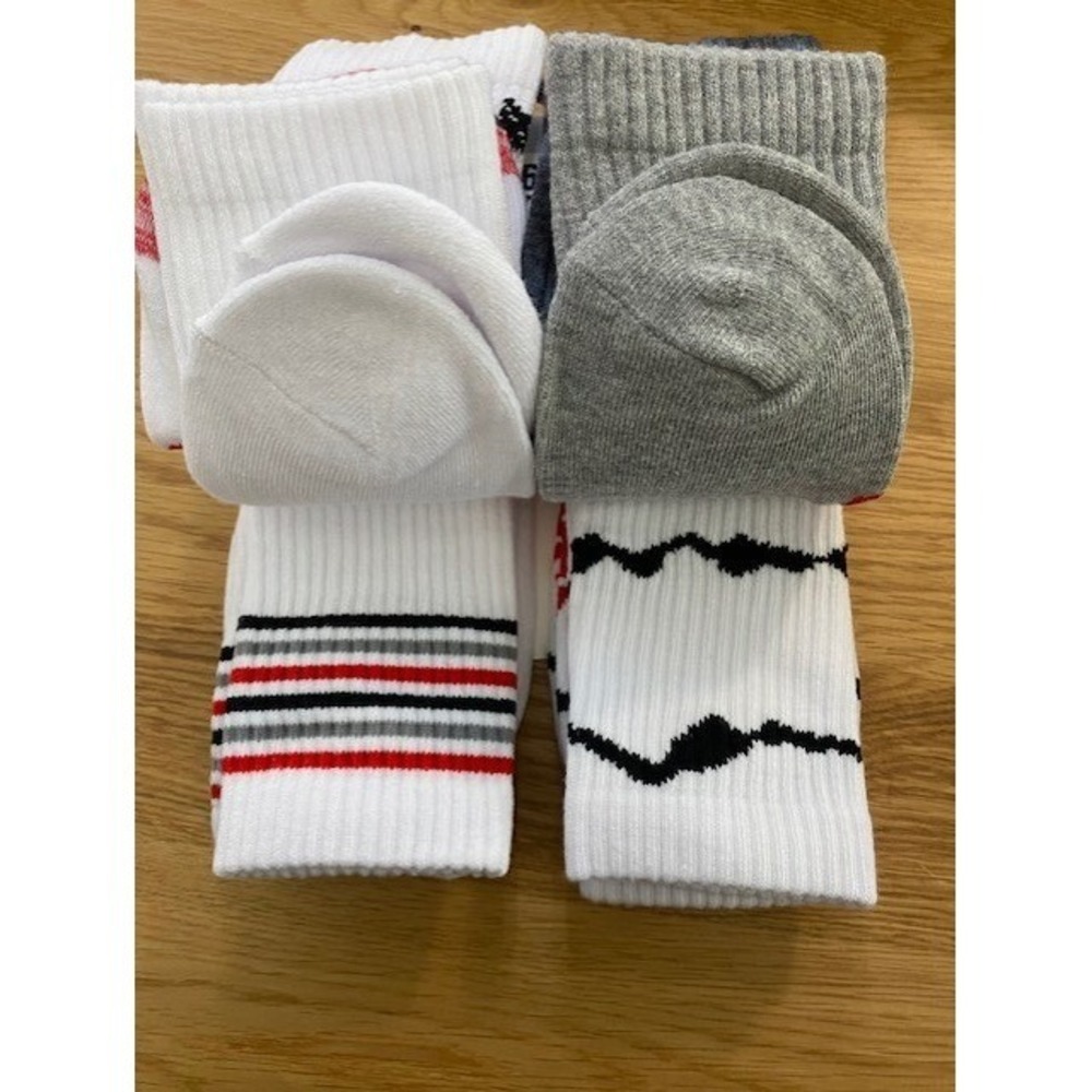 Hanes Crew Socks Men 6-12 Multicolor NEW 6-Pack Tie-Dye Palm Tree Originals - Picture 3 of 4
